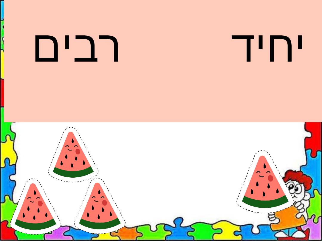 יחיד  רבים